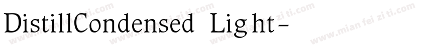 DistillCondensed Light字体转换